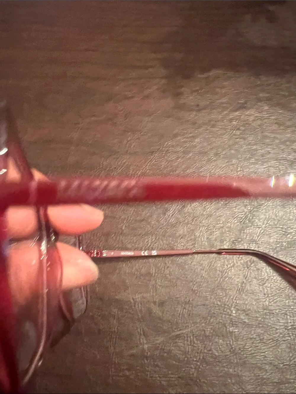 Max & Co. Burgundy Square Eyeglass Frames with Branded Pouch